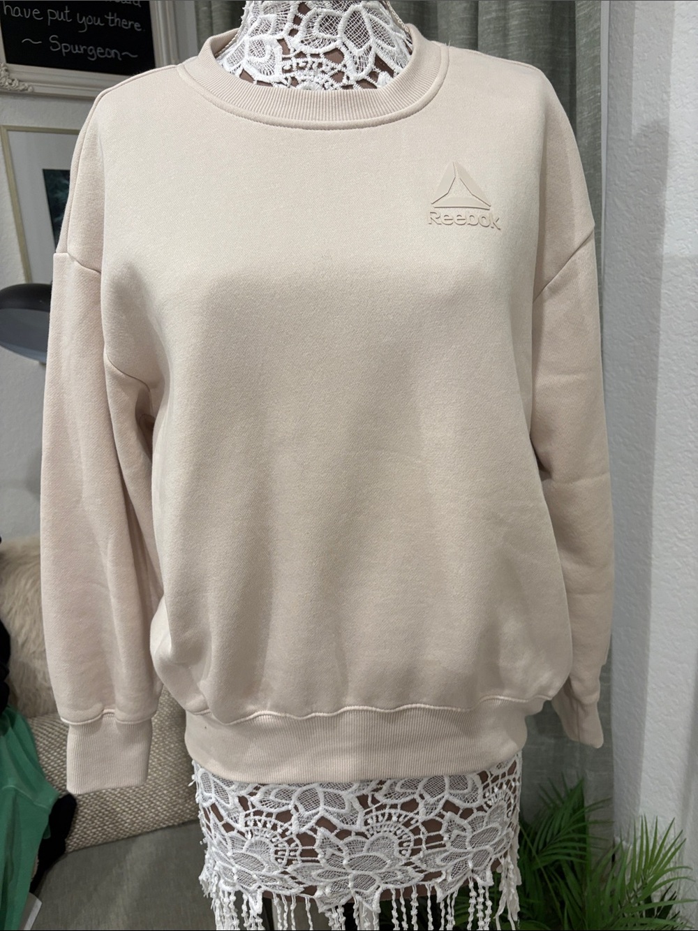 Reebok Cream Crewneck Sweatshirt